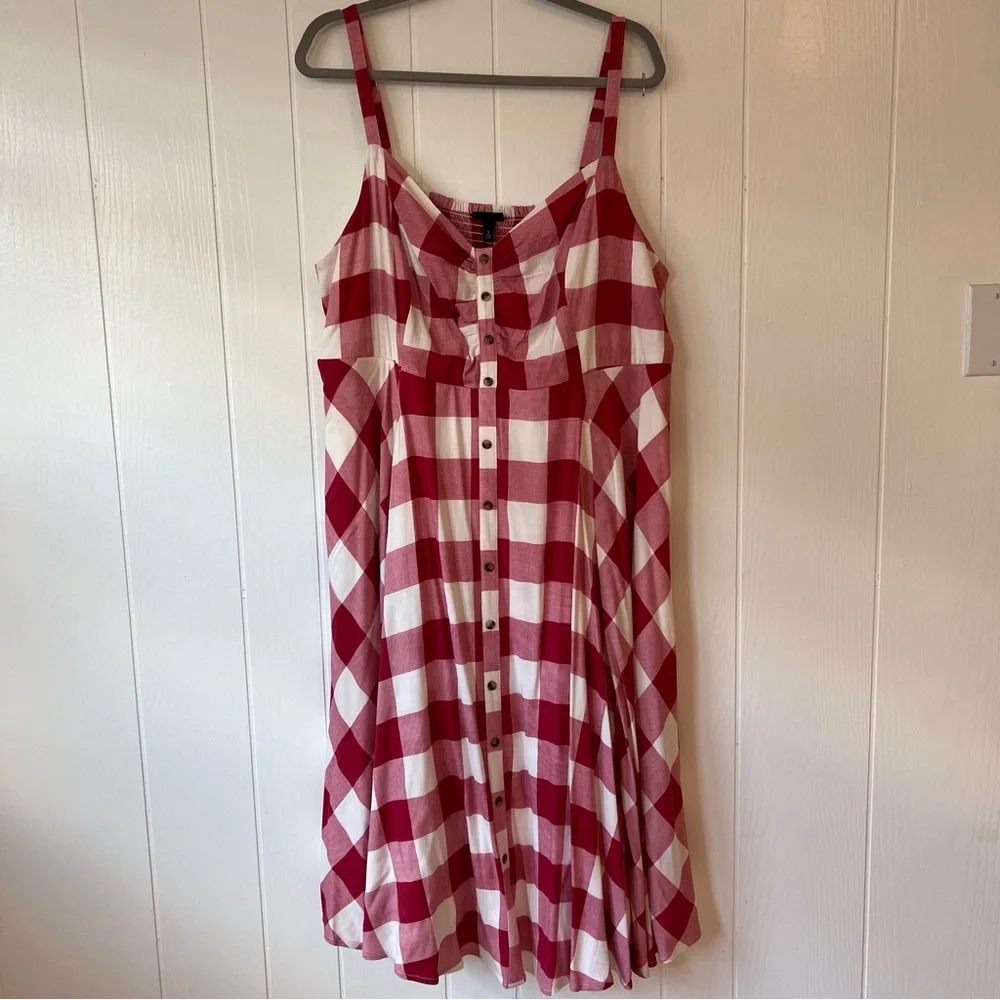 Torrid Red and White Checkered Sundress (NWOT) - Picture 5 of 16